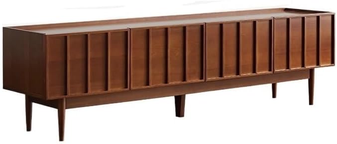 Entertainment Center 220x43x55cm Wall-Mounted Solid Wood Storage Unit, Entertainment Hub for Living Room Hotel Tv Stands for Living Room