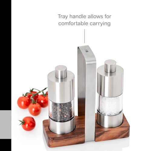 AdHoc Menage Classic Salt and Pepper Mill Gift Set - Salt & Pepper Seasoning Mill - Manual Mill Set with Ceramic Mechanism by AdHoc - Image 5