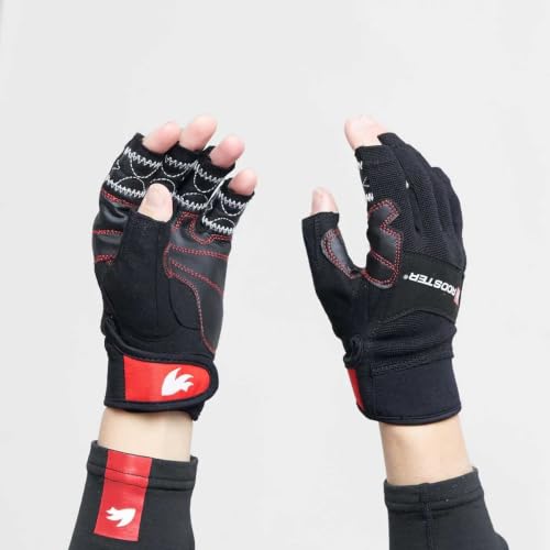 Image of Rooster Pro Race 5 Sailing Gloves Black, High Grip Performance Gloves with Japanese Palm Material, Abrasion Resistant Amara Reinforcement, Stretch Back Panels for Dinghy, Watersports, Size -Medium