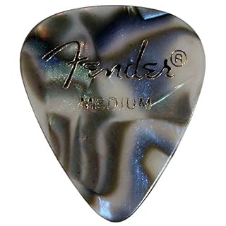 Fender Médiator classique en celluloïd Abalone 12 Medium - Les Beatles, Paul McCartney, John Lennon, RIngo Starr, George Harrison