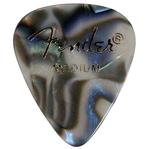 Fender Médiator classique en celluloïd Abalone 12 Medium - Les Beatles, Paul McCartney, John Lennon, RIngo Starr, George Harrison Fender Médiator classique en celluloïd Abalone 12 Medium