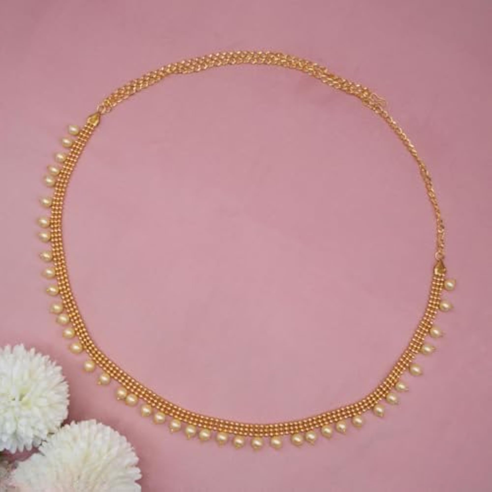 Gold Plated Traditional Pearl Kamarband for Women