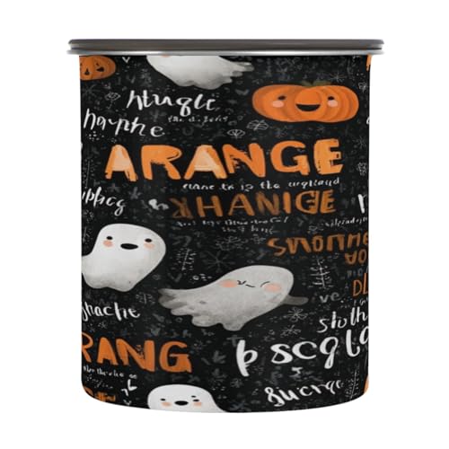 Bote para café con diseño calabaza y tapa hermética 900 ml