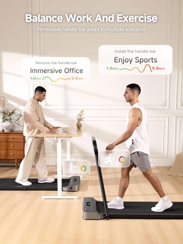 Image of WalkingPad Foldable Walking Pad Treadmill with Handle Bar Under Desk