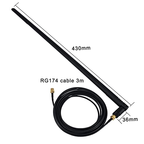 Kaunosta High Gain 22Dbi Wifi Router Universal Omni-Directional Antenna & 10Ft Rp-Sma Male To Female Extension Cable For Wireless Network Router, Pci/Pcie Card, Usb Adapter, Ip Camera #TOP4