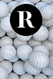  R: Golf Balls Sport Themed Initial Monogram Letter \