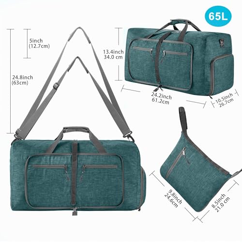 Image of Vomgomfom 65L /85L /115L Foldable Travel Duffle Bag with Shoe Compartment