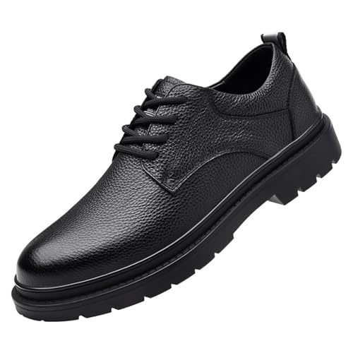 Dress Shoes for Men Men's Genuine Leather Soft Anti-Slip Rubber Loafers Casual Real Leather Shoes for Comfort and Style