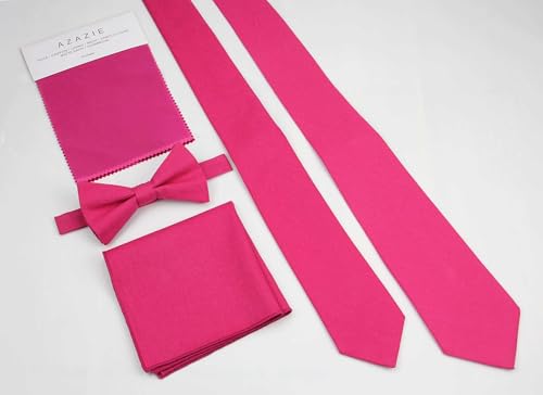 Image of Mens Solid Linen Ties - Regular Width Pattern Necktie for Men