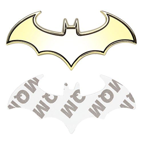 Autocollant de Voiture Logo Auto Chauve-Souris en Métal Chromé 3D Batman Badge Emblème Décalque de Queue Mode