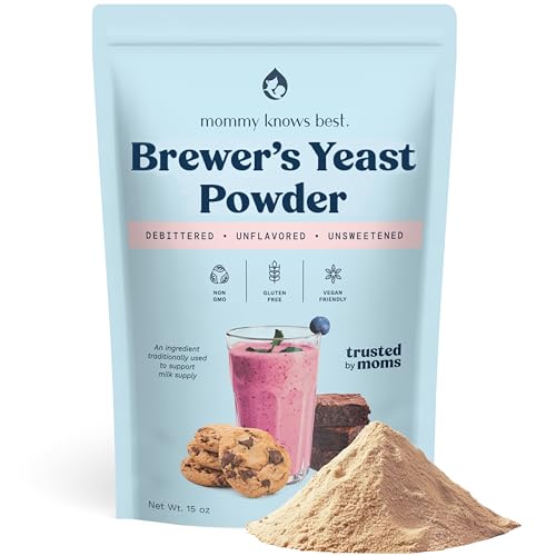 Image of Mommy Knows Best Brewer's Yeast Powder for Breastfeeding Support, Gluten-Free, 15 oz