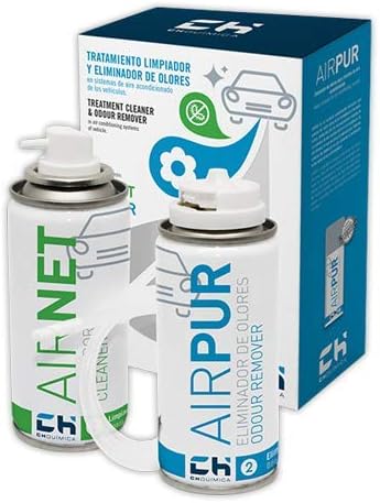 Kit limpieza aire vehiculos AIR-NET/PUR | ESTANDAR 2xSpray 100 ml (Limpia y elimina olores) ESTANDAR Desinfectantes