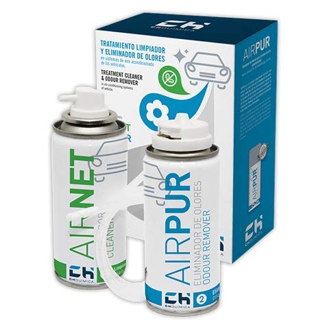 Kit limpieza aire vehiculos AIR-NET/PUR | ESTANDAR 2xSpray 100 ml (Limpia y elimina olores) ESTANDAR Desinfectantes