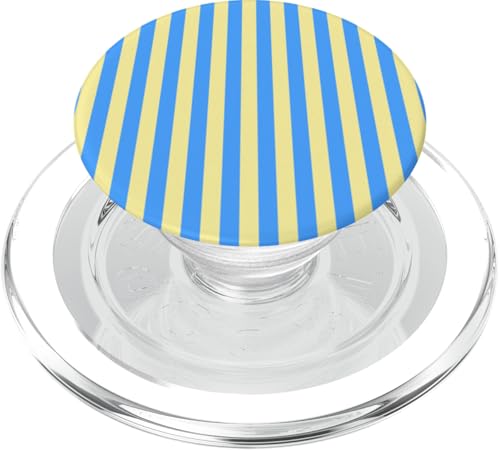 Banana Lipht A Girly Preppy Cute Stripes PopSockets PopGrip per MagSafe righe giallo blu