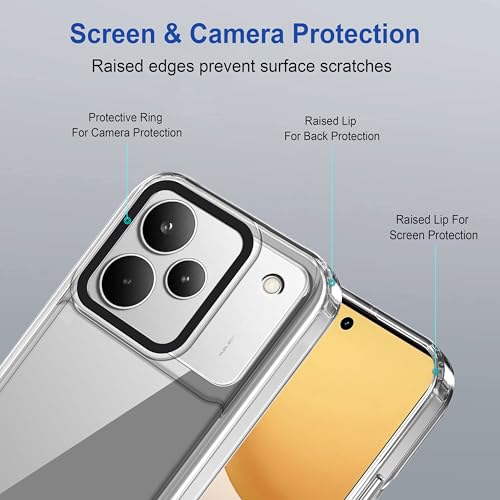 Image of Zapcase Back Case Cover for Realme P4 5G | Compatible for Realme P4 5G Back Cover | Case Cover with Camera Protection | (TPU + PC | Transparent)