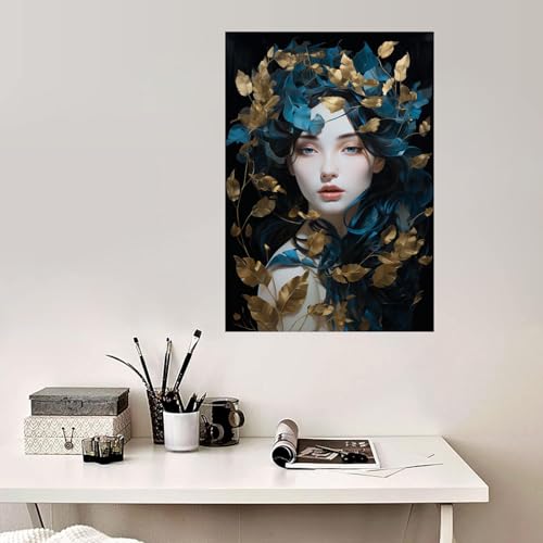 Impression sur toile feuille anthropomorphe decoration murale maison - 3