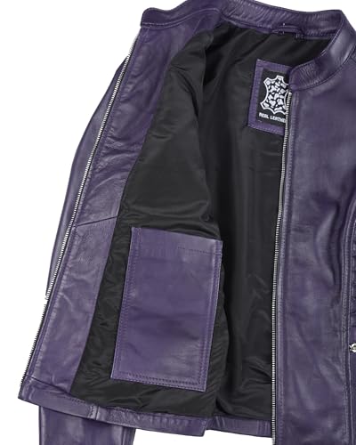 Image of Decrum Leather Jacket for Women - Real Lambskin Casual Leather Jackets Womens