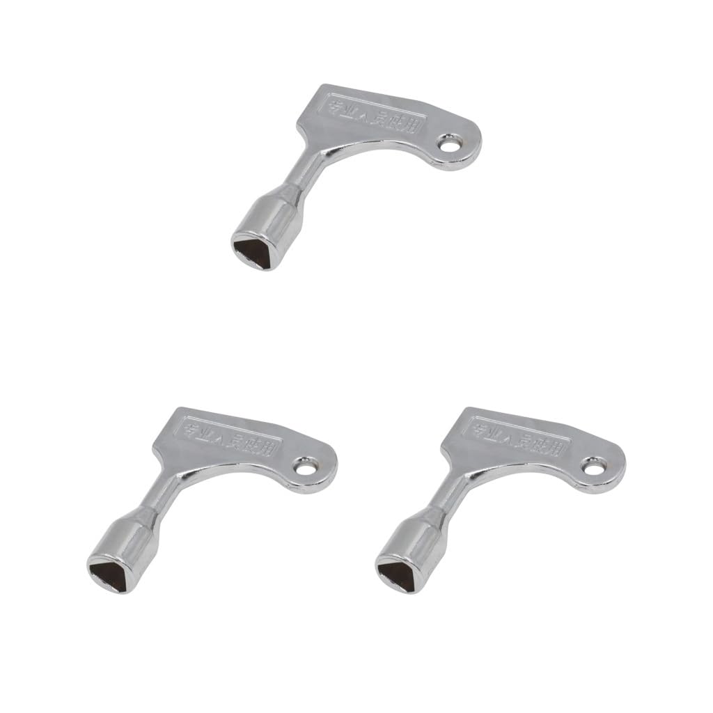 Adoorniequea 3 Set Triangle Spanner Key Lifting Door Lock Keys For Gas Electric Meter Boxes Faucet