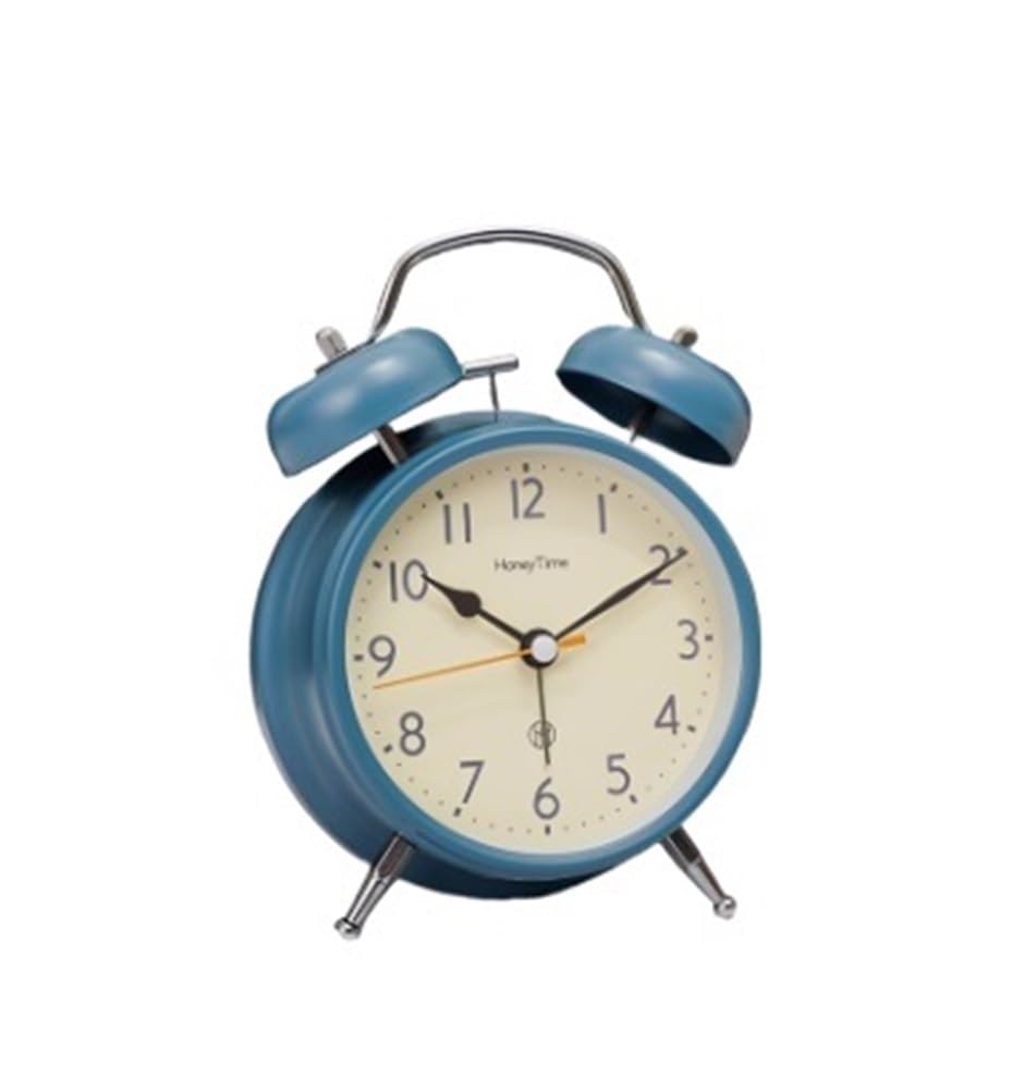 G5Z9W3C7M2 Loud Alarm Clocks Bedside Clock Battery Operated Blue for Living Room Study School Dormitory Desktop Analog Alarm Multifunctional