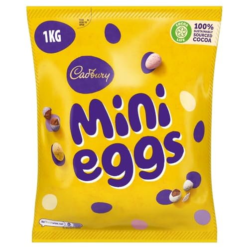 Cadbury Milk Chocolate Mini Eggs, Perfect For Easter Egg Hunts, 1 kg (Pack of 1)