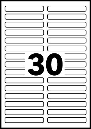 AVERY - Etui de 240 étiquettes autocollantes. Format 5 x 35 mm. – vue 2