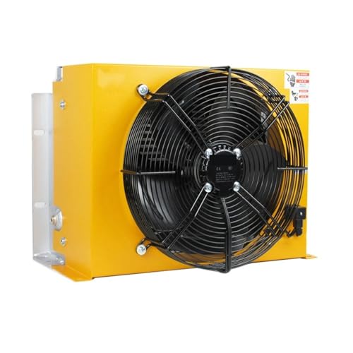 AH1012T-CA Enfriador de aire con ventilador, enfriador de aceite hidráulico, enfriador de tanque, radiador de aceite refrigerado por aire Gran área de disipación de calor(24V)