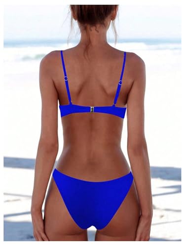 SOLY HUX Bathing Suit for Women Two Piece Swimsuit Spaghetti Strap Summer Beach Bikini Set2