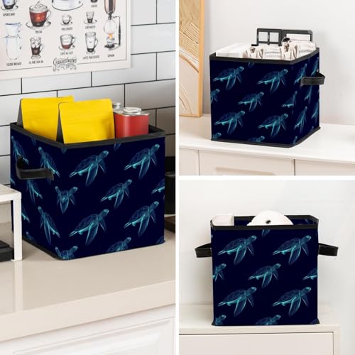 Cube de rangement pliable avec poignées robustes pour optimiser l'espace du dressing - 8