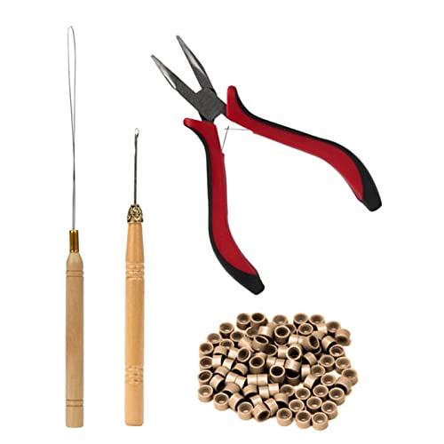 K Di Strumenti Per Estensioni Dei Capelli: Pinze Per Capelli I-Tip 500 Pezzi 5,0 Mm Micro Perline/anelli Per Capelli In Silicone Per Tirare L'infila Dell'ago Del Gancio - Foto 4