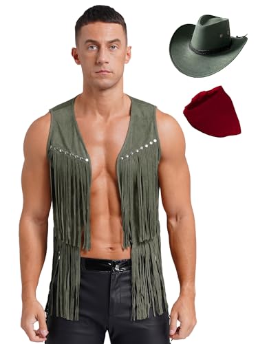 Gilet de bal hommes et chapeau pour vos soirées à thème western