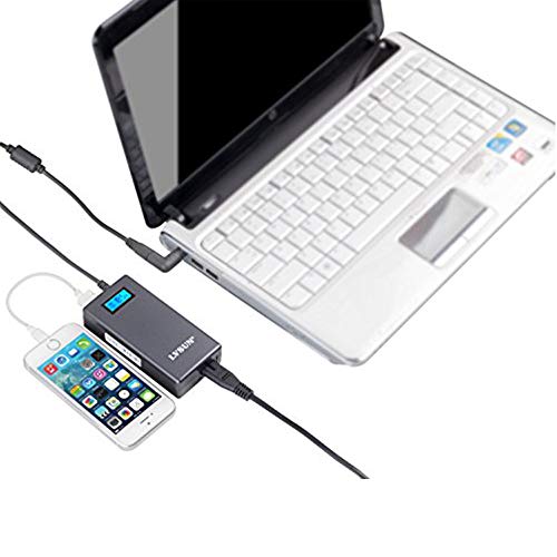 Slim Universal Laptop Charger Replacement AC Adapter 70W with Multi Connectors for HP BM Lenovo Thinkpad Dell Sony Fujitsu Acer Delta Gateway Toshiba Liteon Samsung Notebooks Ultrabook and More Black