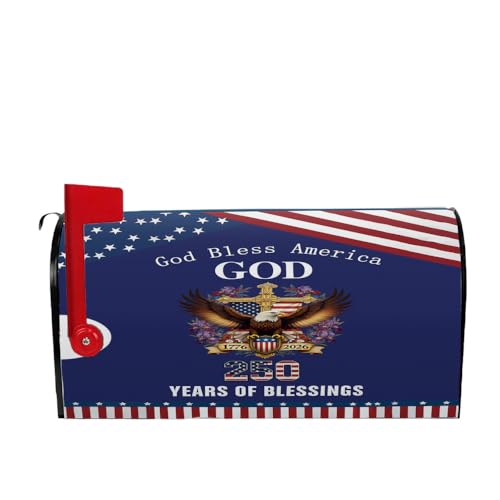 YOPINCO 18 x 21 Inch Mailbox Covers Magnetic Standard Size Patriotic American Flag Mailbox Cover