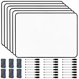 [KIT COMPLET DE TABLEAUX A4] Cet ensemble généreux fournit 6 tableaux de format A4 (21 x 30 cm), accompagnés de 24 marqueurs noirs et de 6 gommes de nettoyage. Une solution clé en main pour vos réunions, sessions de brainstorming et bureaux.
