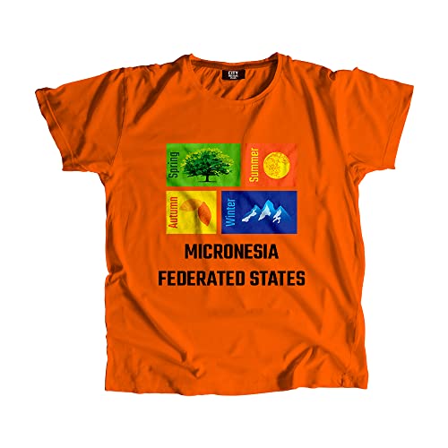 T-shirt Micronésie orange confortable pour éviter la chaleur et affirmer votre style