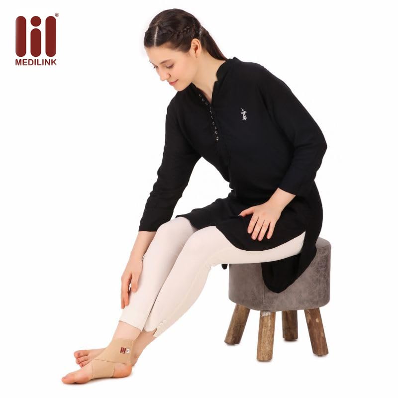 Medilink Neoprene Anklet Ankle Binder Brace Foot Support- Ankle Wrap- For Sprained Ankle, Ankle Pain, Running, Gym, Other Sports 2