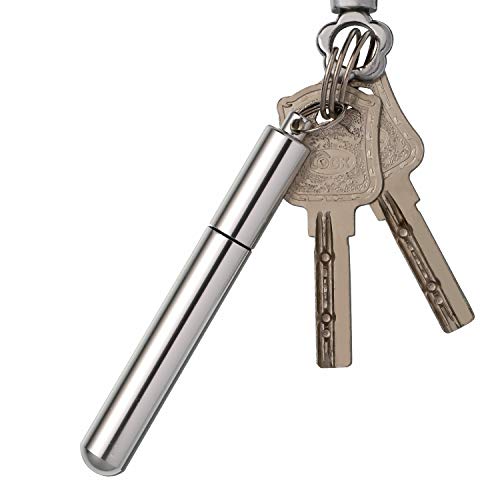 4 Pieces 2 Sizes Metal Portable Toothpick Holder, Aluminum Alloy Pocket Toothpick Holder Aluminum Waterproof Case Toothpick Container With Keychain For Outdoor Picnic And Camping (Silver) #TOP2