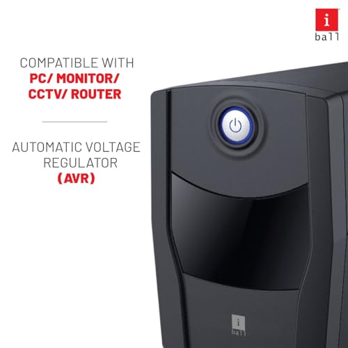Image of iBall Nirantar UPS 660-600VA / 360W Line Interactive UPS for Personal Computers, Desktop PCs, CCTV, Laptops, Routers, Networking Devices and Gaming Consoles.