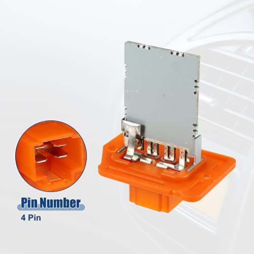 Image of ACROPIX Fan Blower Motor Resistor Heater Replacement Fit for Hyundai Elantra - Pack of 1 Orange Silver Tone