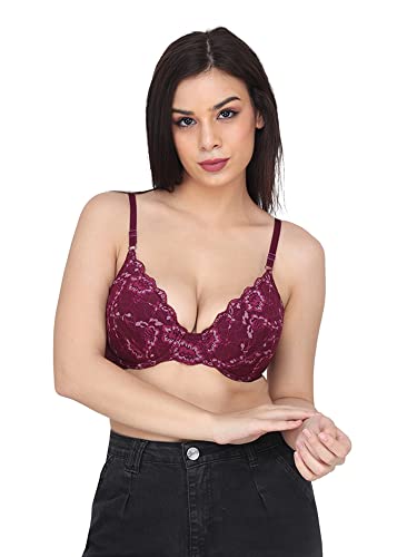 Image of Curwish Women's Premium Super Soft Push Up Bra Set - Super Soft, Stretchy & Breathable - 100% Try on Guarantee- Made in India SLW-01PW