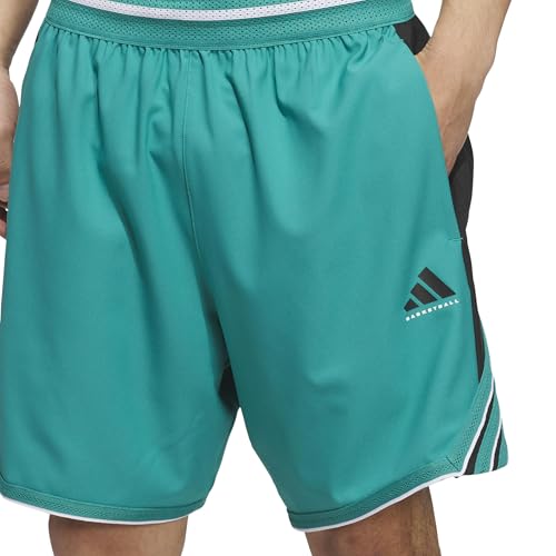 adidas Men's CrazyLite Basketball Shorts, Pure Teal/Black, Medium/7" by adidas - Used condition - Image 4