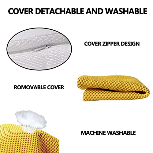 Coussin de chaise de salle à manger lavable en maille verte - 6