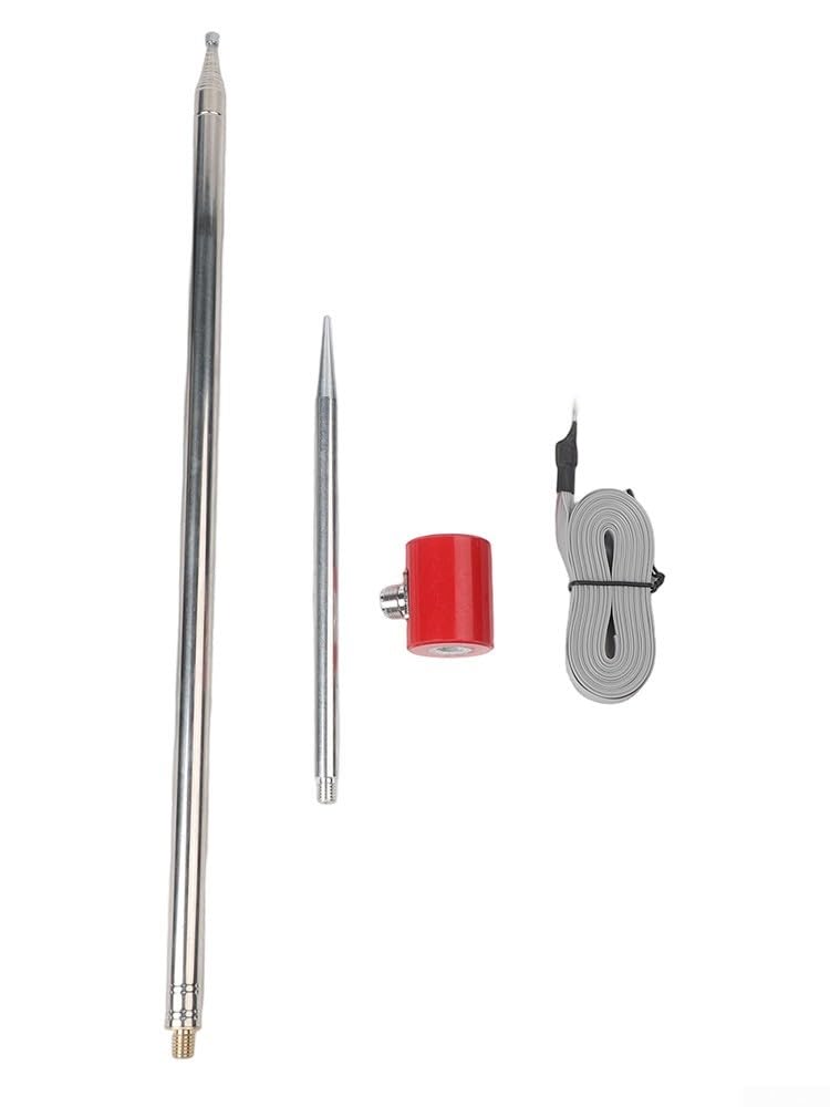 Antenna Hf in acciaio inox per radio Usdx Qrp, frusta ad alta frequenza da 14 MHz a 30 MHz, 300 W continua e 600 W, design telescopico da 5 metri per segnale forte, finitura rossa per uso esterno (1
