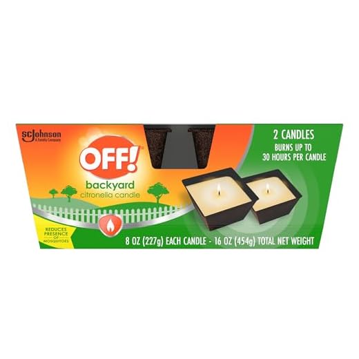 OFF! Backyard Citronella Scented Candle, Ambiance Enhancing Centerpiece, Burns for up to 25 Hours, 8 oz (Pack of 2)