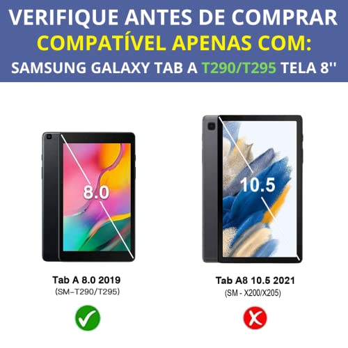 Capa Tablet Samsung Galaxy Tab A 8 T290 T295 2019 Executiva Giratória