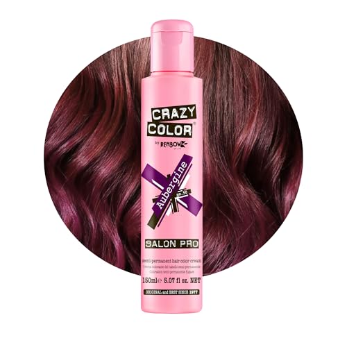 Crazy Color Crazy Color Salon Pro Semi Permanent Hair Color - 50 Aubergine Hair Color Women 5.07 oz