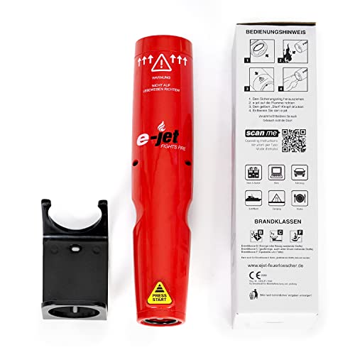 Miniextintor sin residuos e-Jet con soporte de pared para cocinas y autocaravanas 5