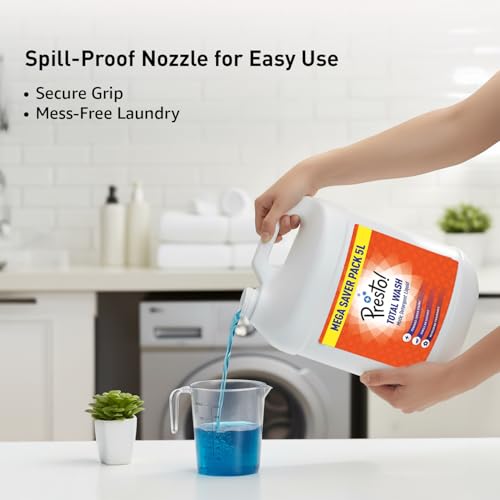 Image of Amazon Brand - Presto! Total Wash Matic Detergent Liquid | 5 Litre | Removes Tough Stains | Gentle On Clothes | Refreshing Fragrance | Liquid Detergent For Washing Machine And Hand Wash