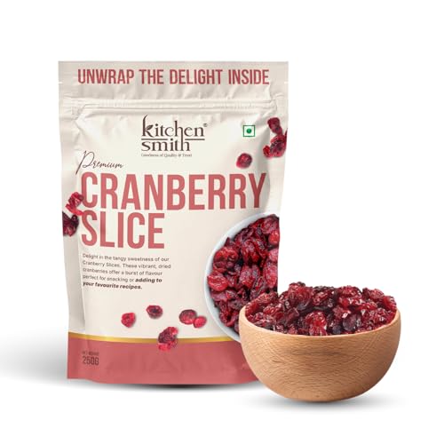 KitchenSmith Cranberry Slice - 250gm | USA Origin Sliced Cranberr...
