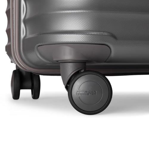Image of American Tourister Travix | Check-in Trolley Bag (77 cm) | 360 8 Wheel Travel Luggage | Hard Case Polycarbonate Suitcase | Recessed Combination Lock | Grey