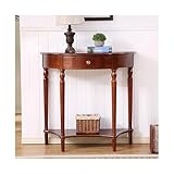 Tavolino consolle vintage: Il tavolino consolle a mezza luna aggiunge un tocco elegante e affascinante al tuo soggiorno, con gambe splendidamente intagliate e un piano finemente dipinto. Che tu preferisca uno stile moderno o tradizionale, questo tavolo si integrerà facilmente con il tuo arredamento esistente.